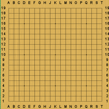 Damier d'un jeu de Go